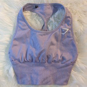 Gymshark Energy Seamless Crop Vest - Pastel Lilac, excellent condition